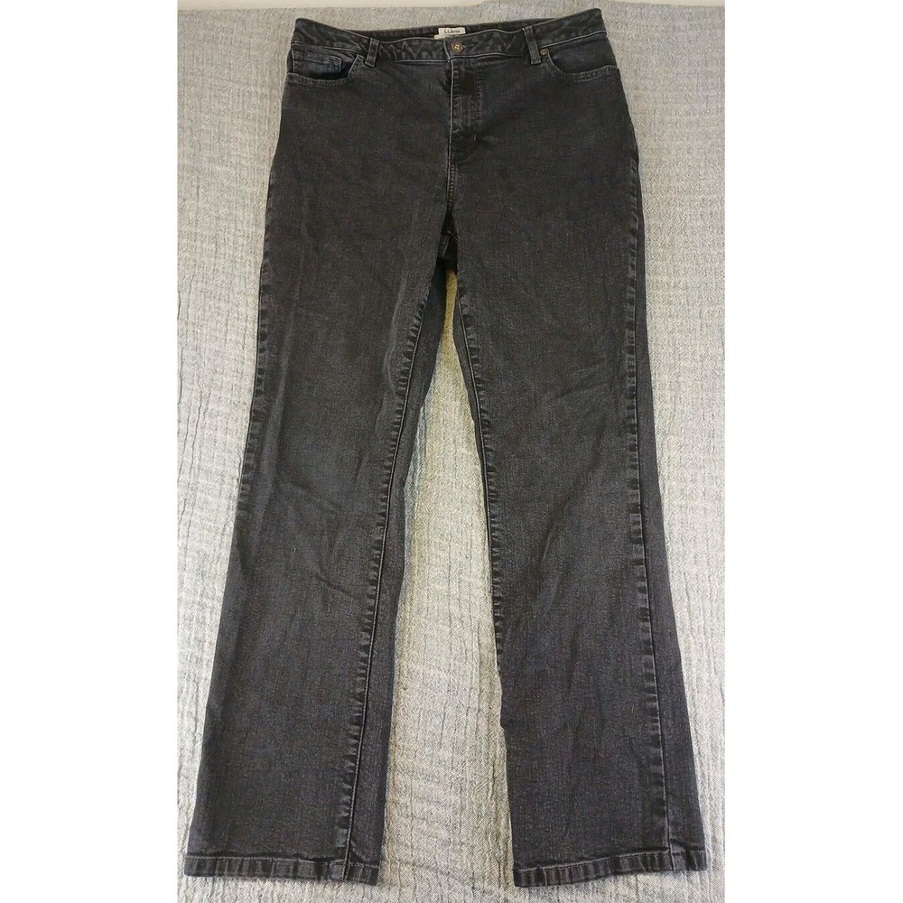 L.L. Bean Women's Straight Leg Jeans - Black